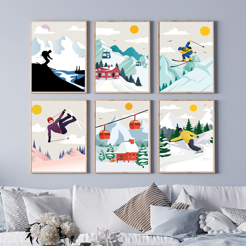 Baby Nursery Themes Girl - Minimalistyczny obraz na płótnie z motywem