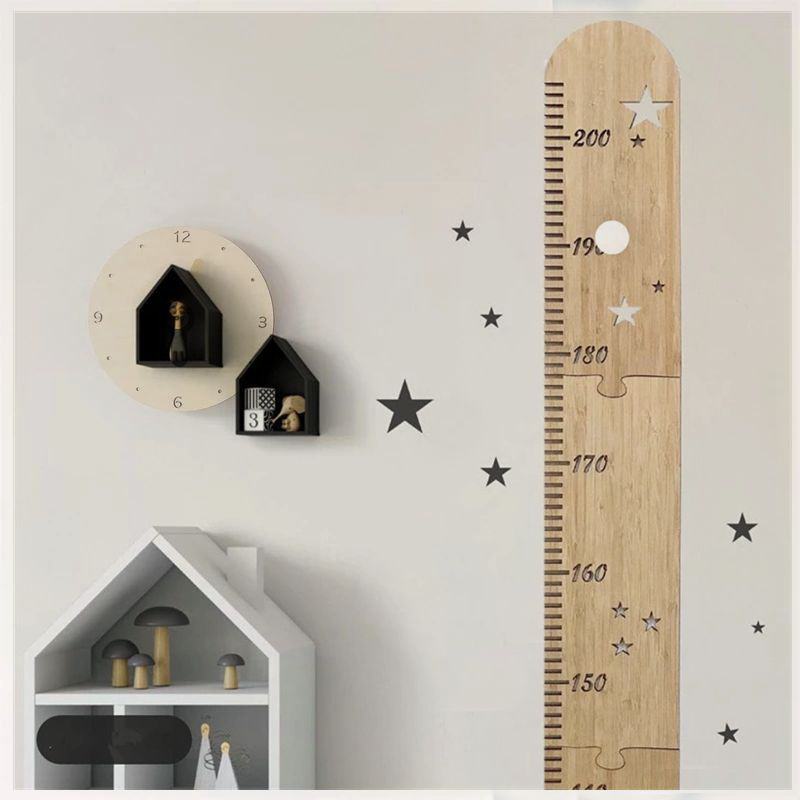 Baby Nursery Vinyl - 5 arkuszy Nordic drewniane wykres do