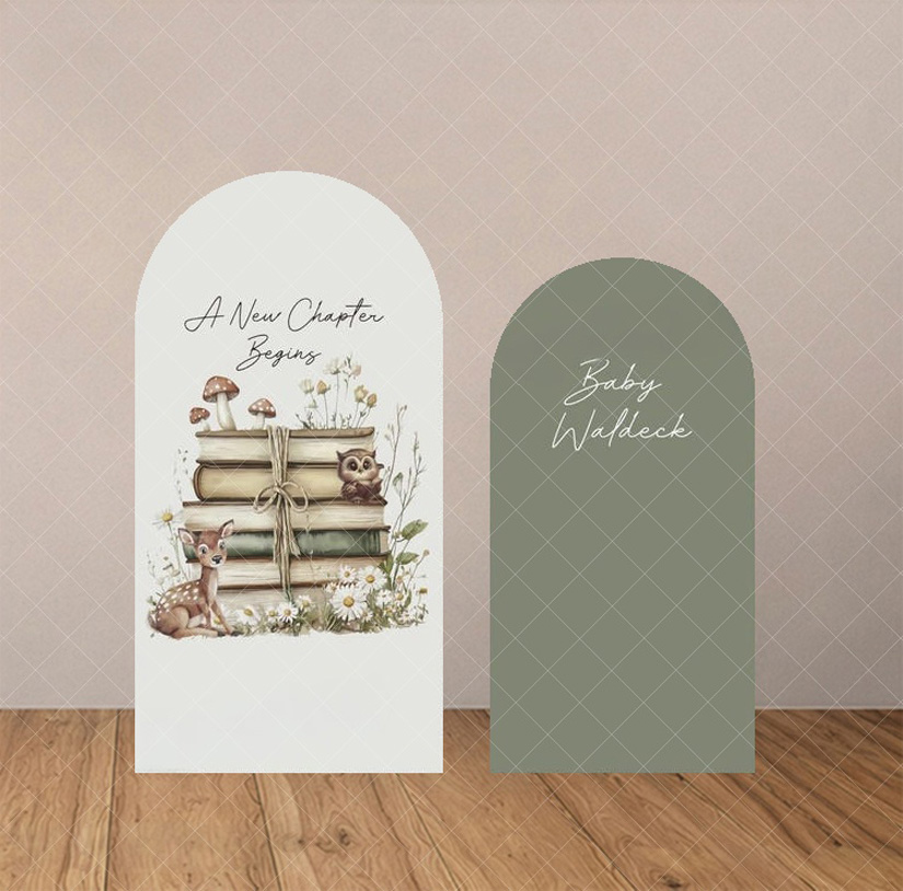 Baby Nursery Forest Theme - Tło na baby shower w stylu