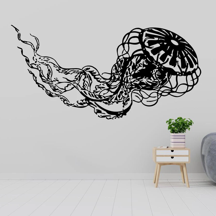 Baby Nursery Vinyl - Vinyl naklejka ścienna Ocean Jellyfish Karakatitsa