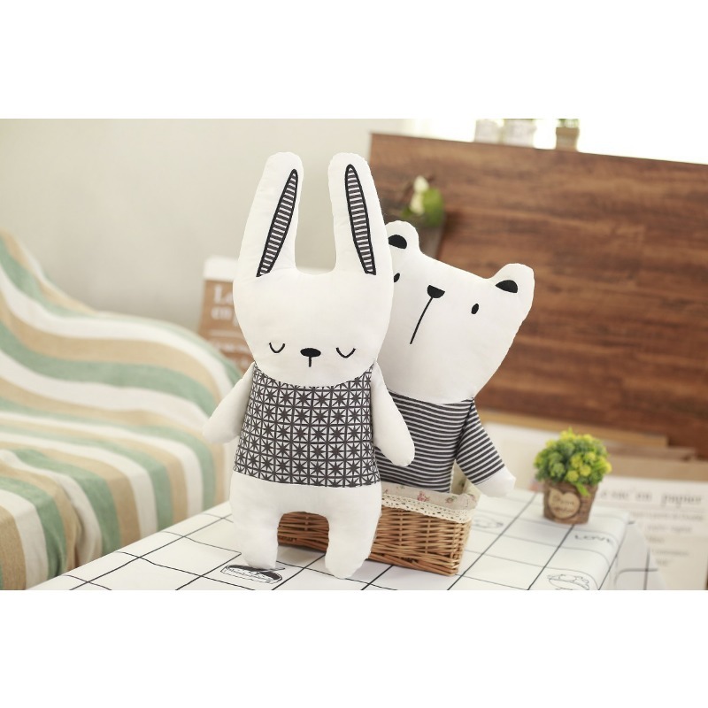 Baby Nursery Toy - Bawełniana pluszowa lalka królik, miś, jednorożec,
