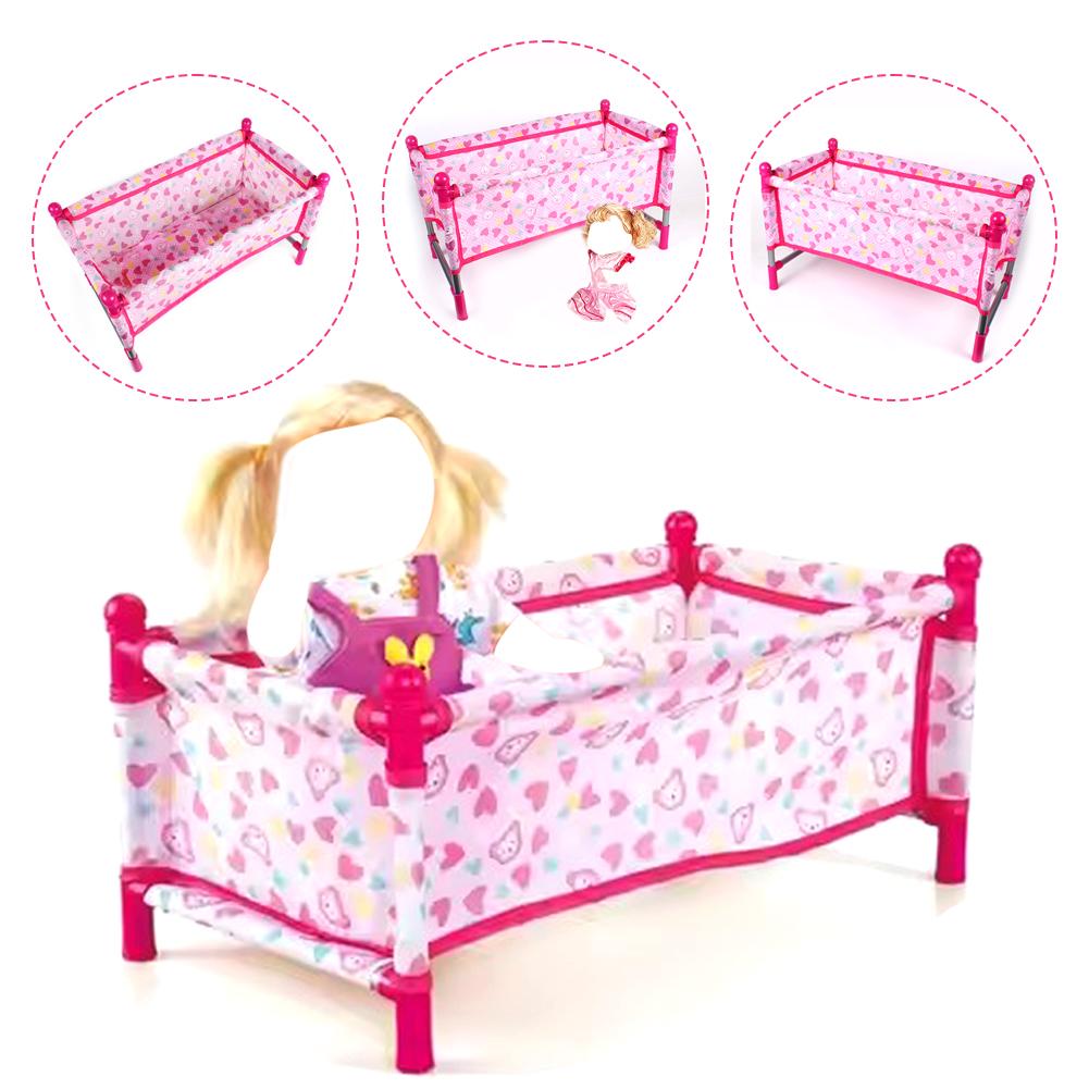 Baby Nursery Toy - Łóżeczko dla lalek, symulacja łóżka dziecięcego,