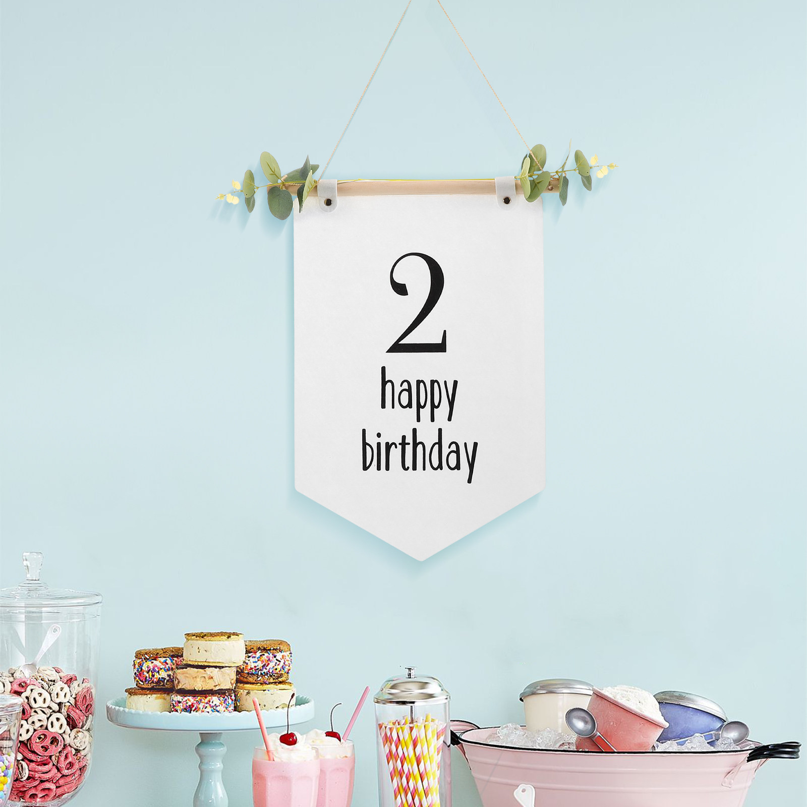 Filcowy baner urodzinowy, deko – Baby Nursery Themes Girl recenzja i cena