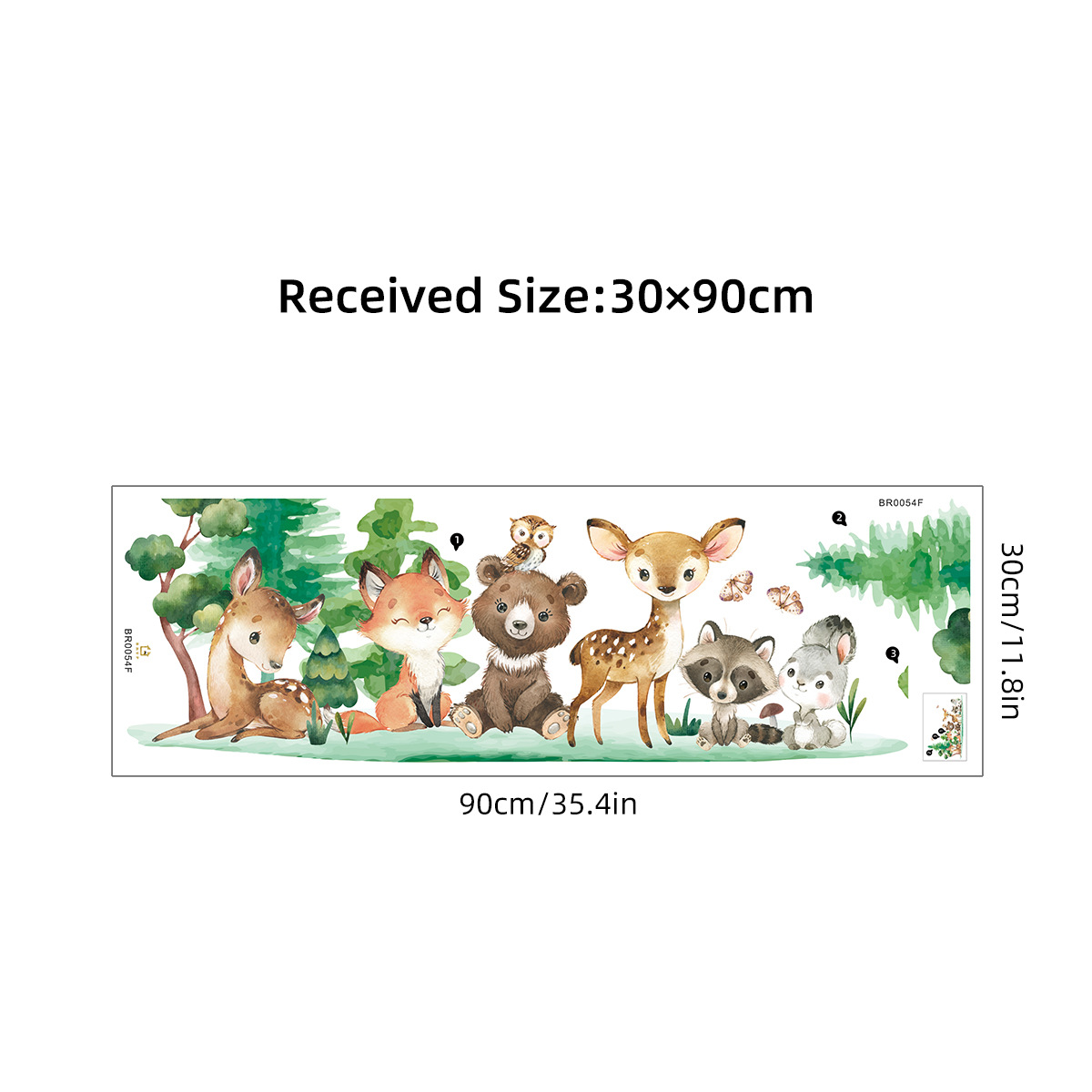 Naklejki ścienne dla dzieci z  – Baby Nursery Forest Theme recenzja i cena