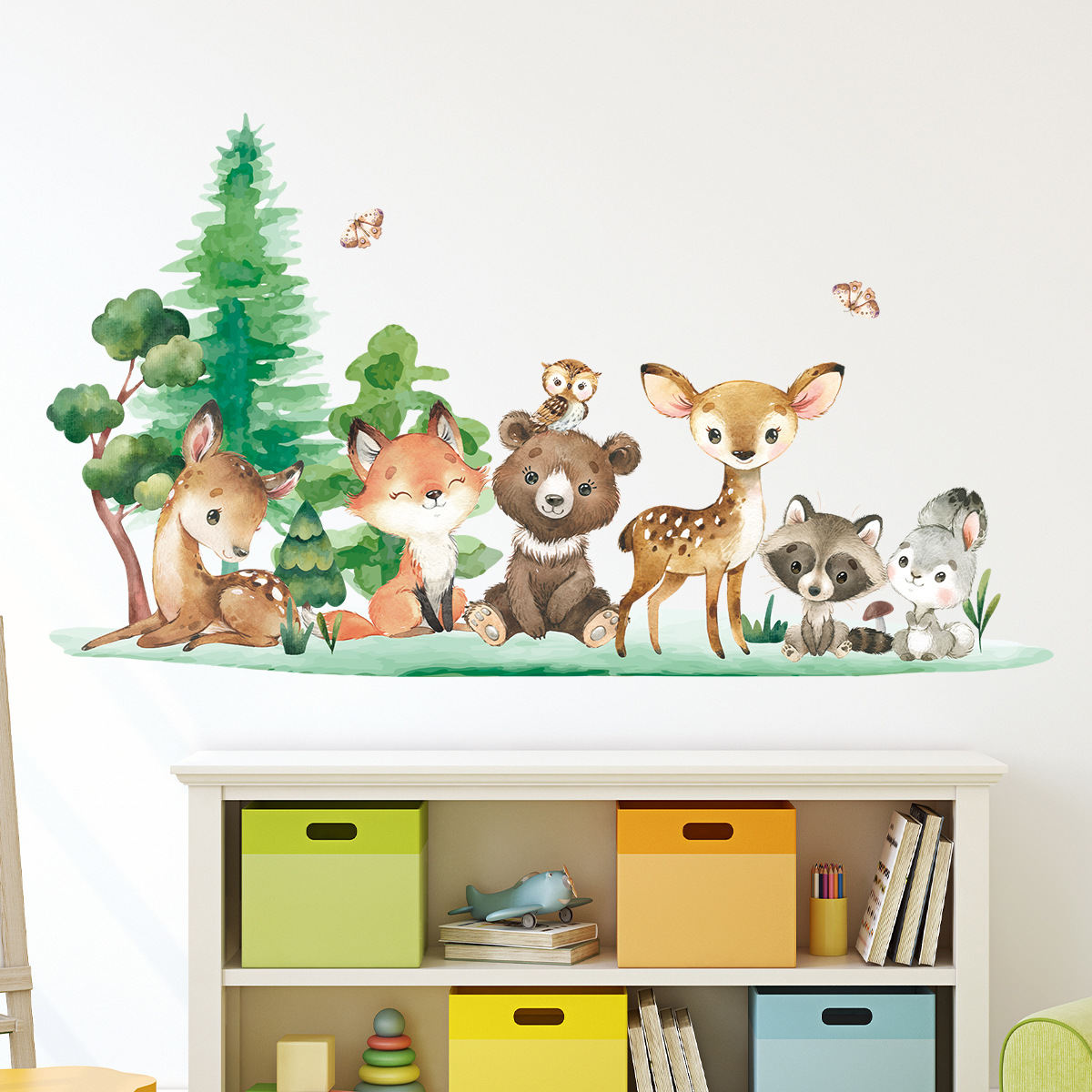 Naklejki ścienne dla dzieci z  – Baby Nursery Forest Theme recenzja i cena