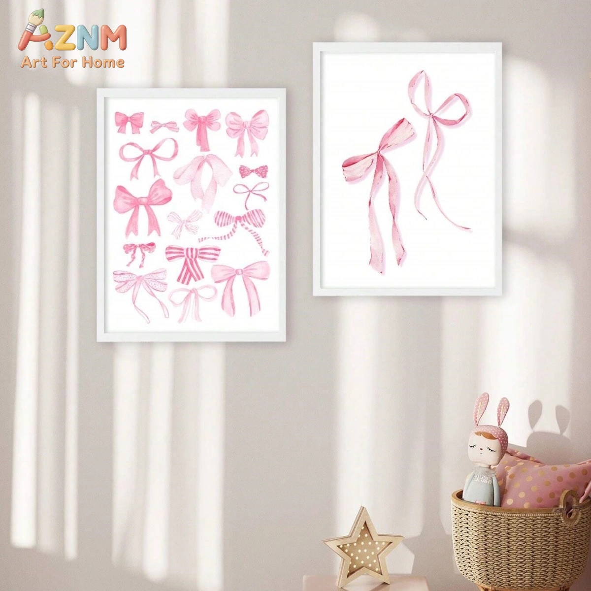 3 SZT. Różowe Akwarelowe Kokar – Baby Nursery Sets recenzja i cena