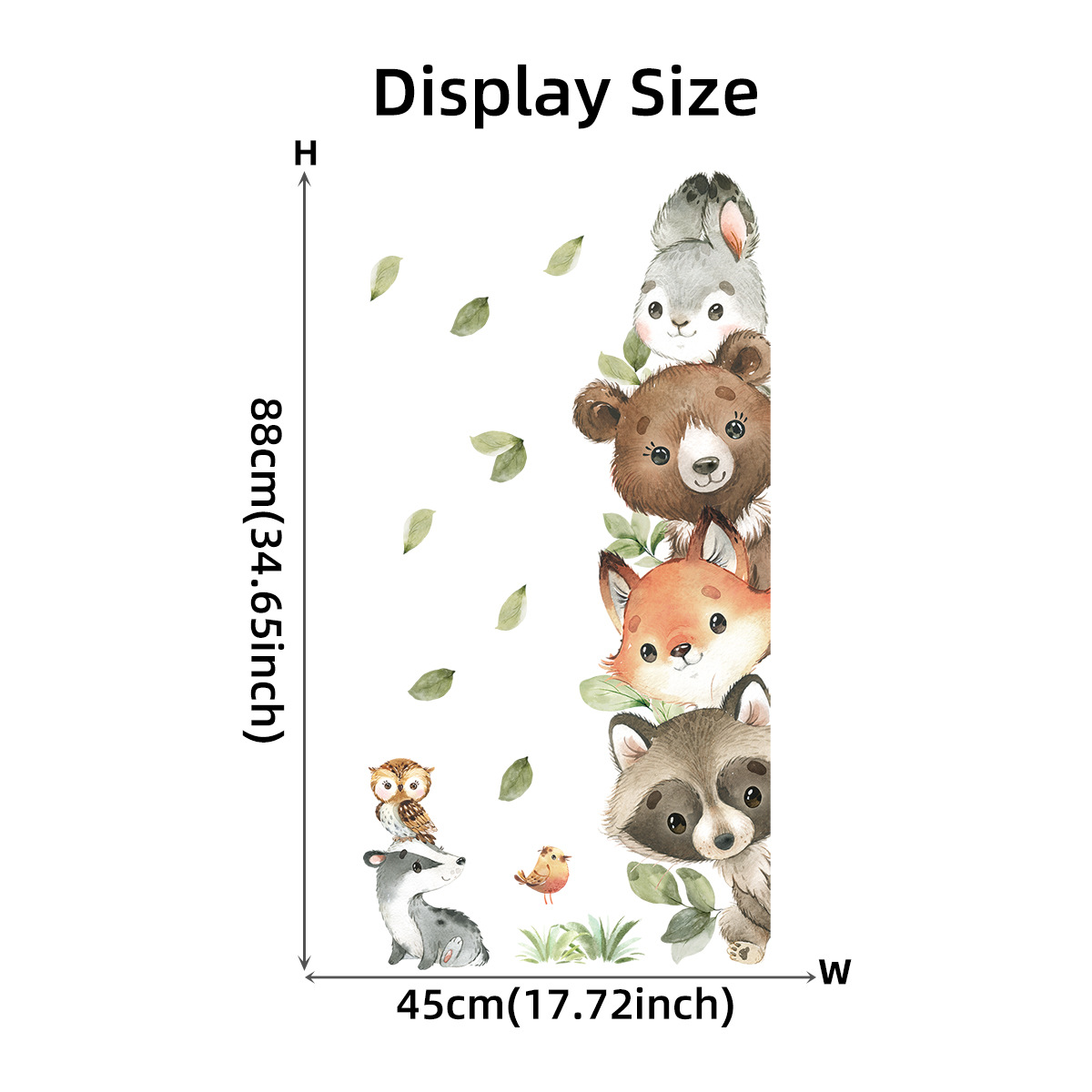 Naklejki ścienne dla dzieci z  – Baby Nursery Forest Theme recenzja i cena