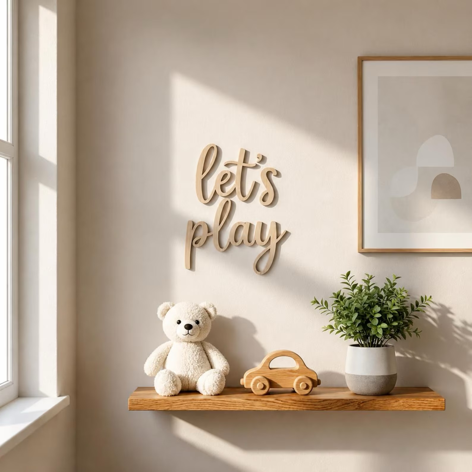 Drewniana tabliczka na ścianę  – Baby Nursery Toy recenzja i cena