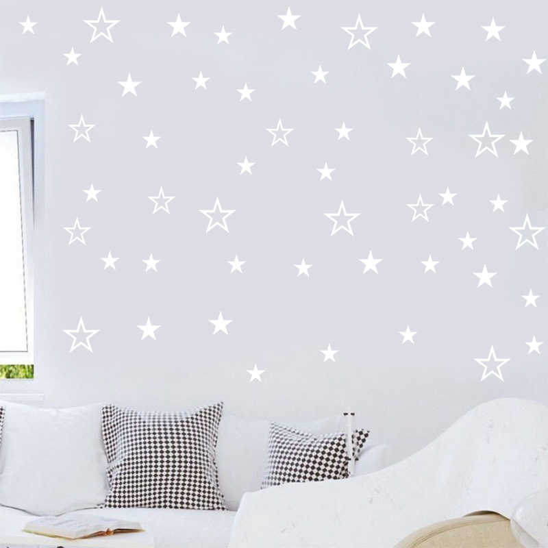 Mixed Size Hollow Solid Stars  – Baby Nursery Vinyl recenzja i cena