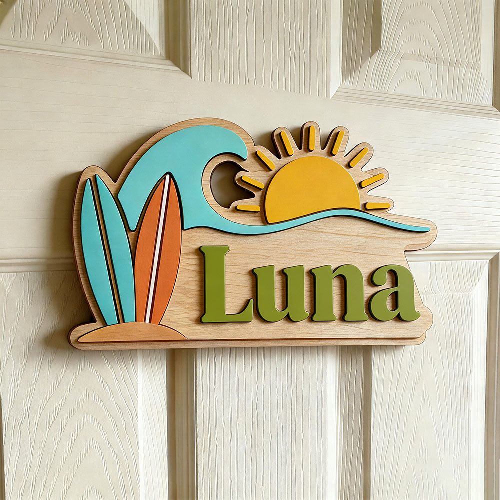Personalizowana drewniana tabl – Baby Nursery Toy recenzja i cena